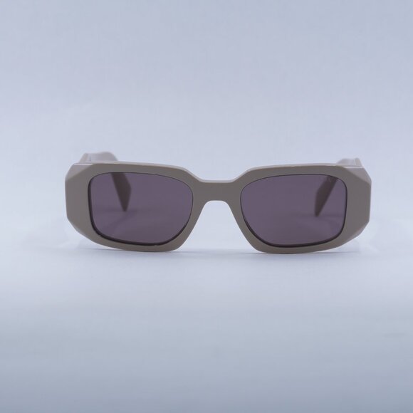 Prada PR17WS VYJ6X1 Sunglasses Powder Rectangle Frame, Purple Brown Lenses - Picture 3 of 13